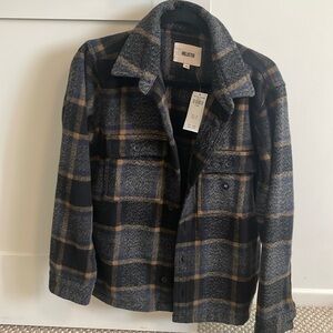 Hollister men’s heavy flannel shirt jacket size XS plaid NWT